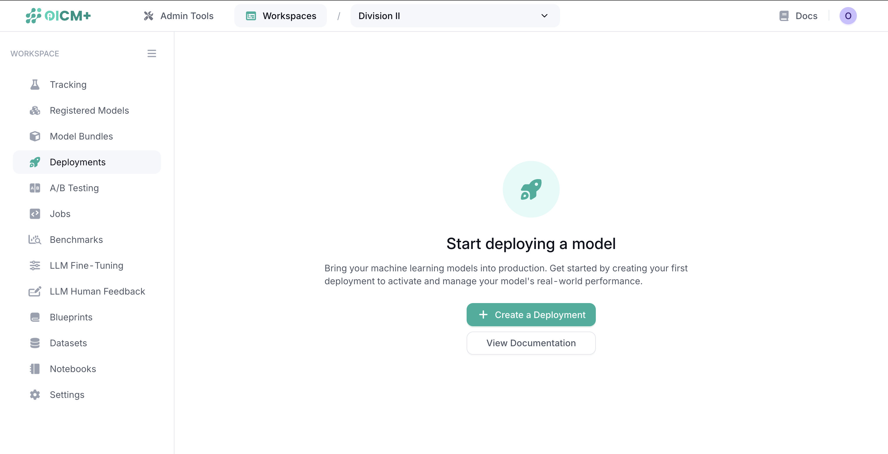 Model Deployments Dashboard