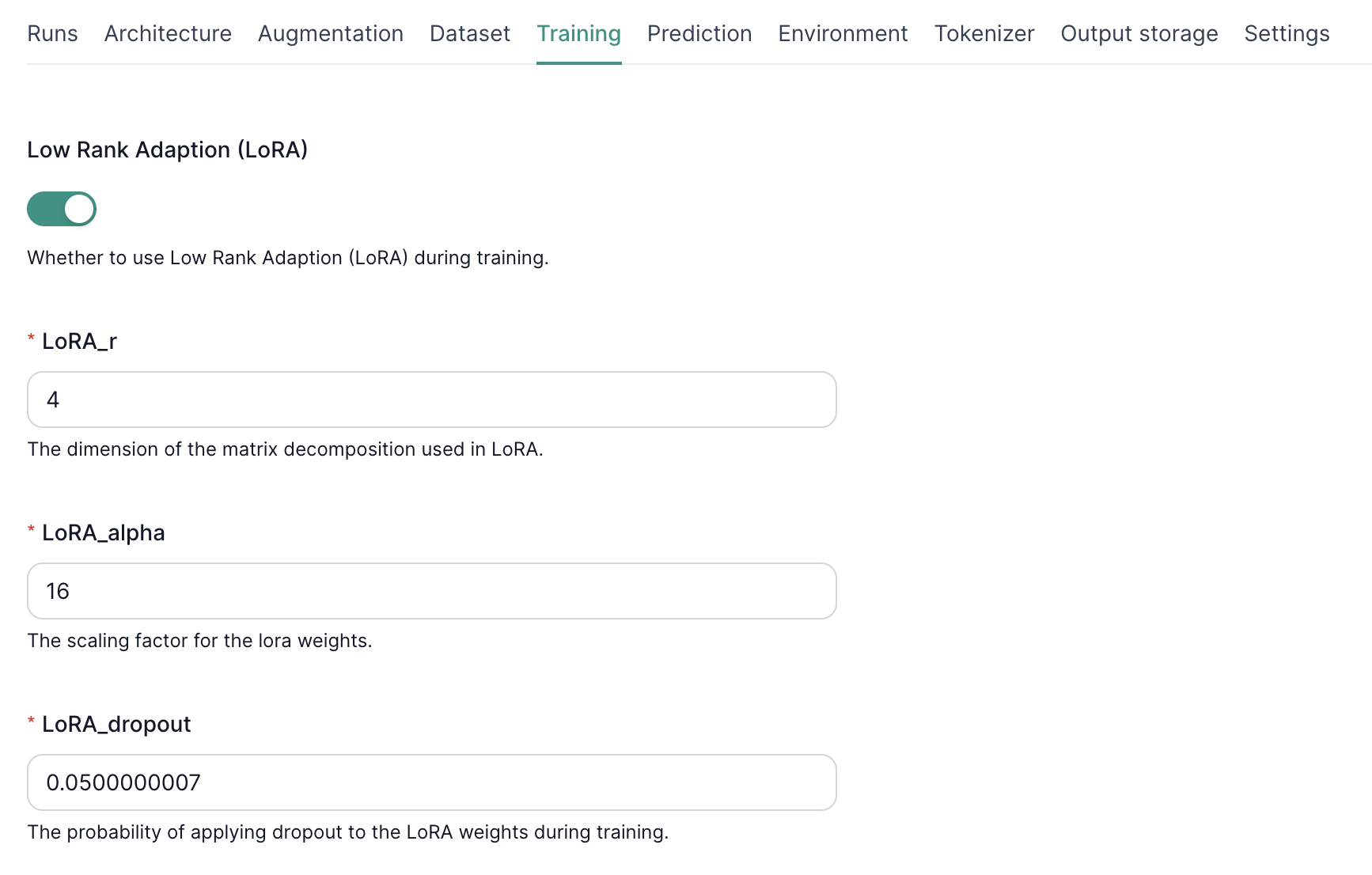 LoRA Adapters in Training