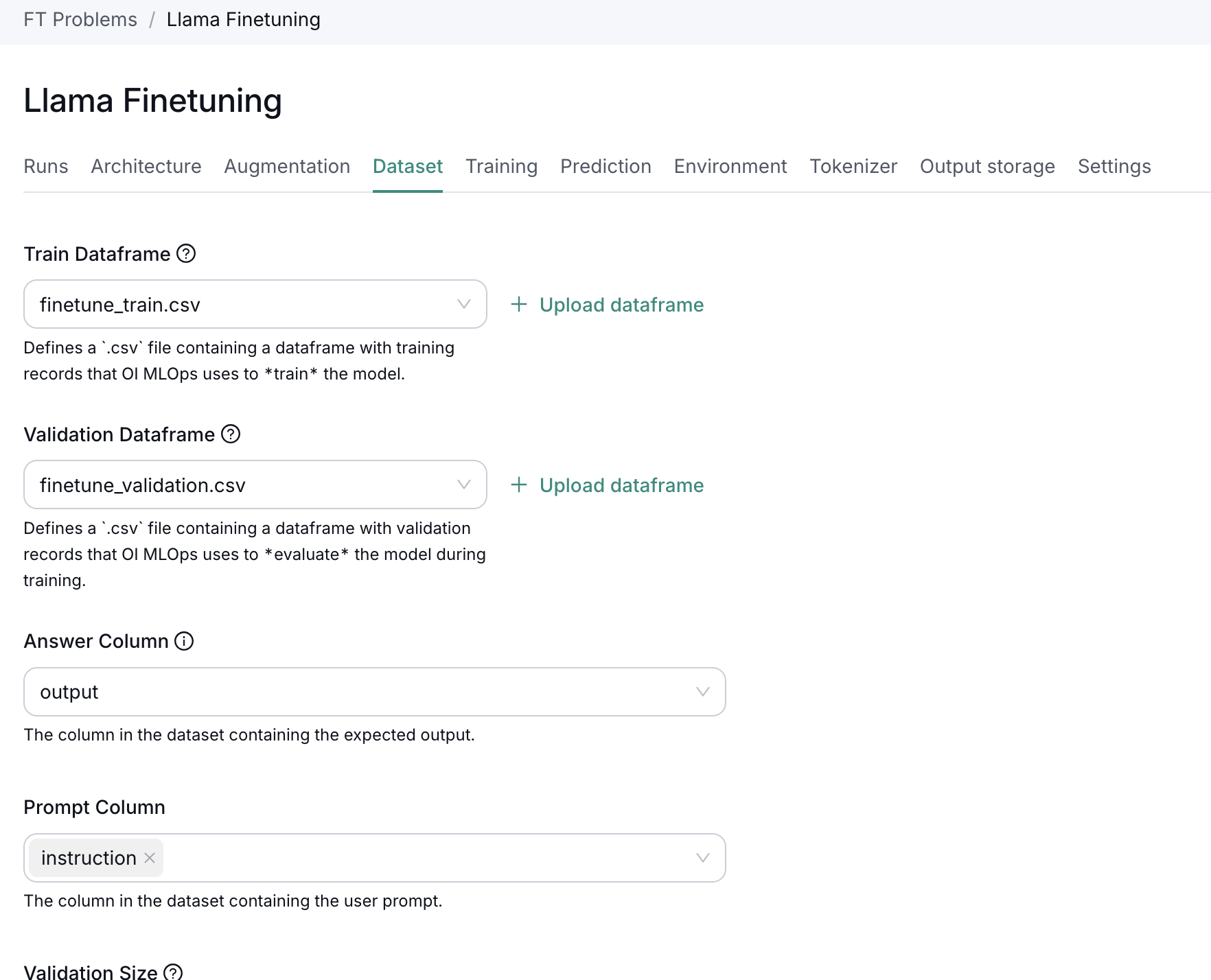 Dataset Configuration