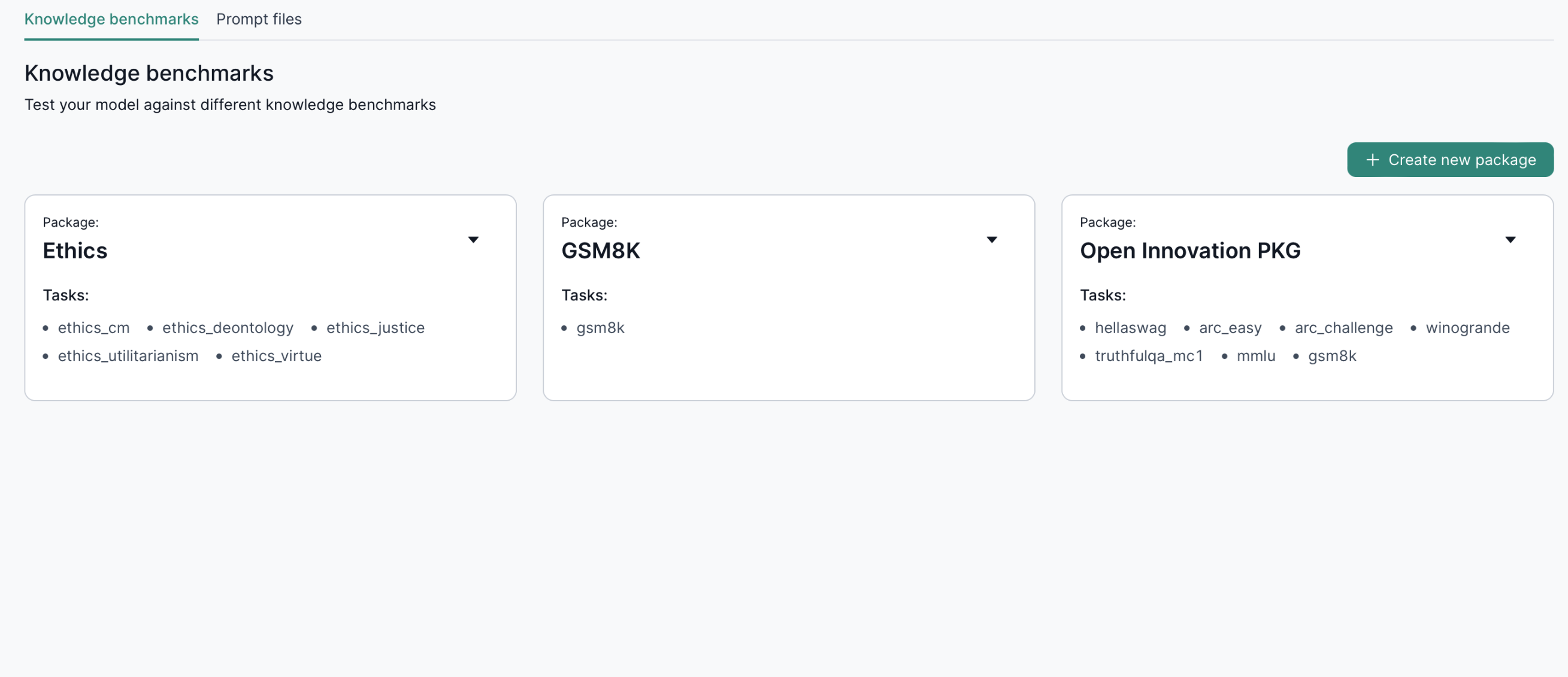 Benchmarks UI - Documentation