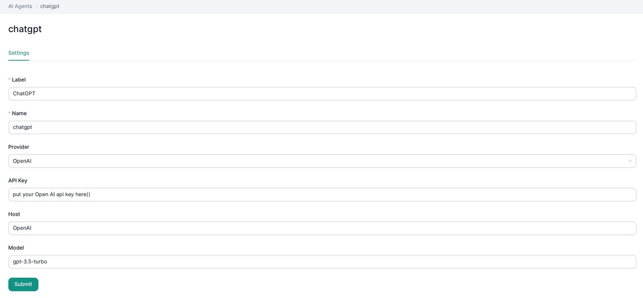 AI Agents Tab