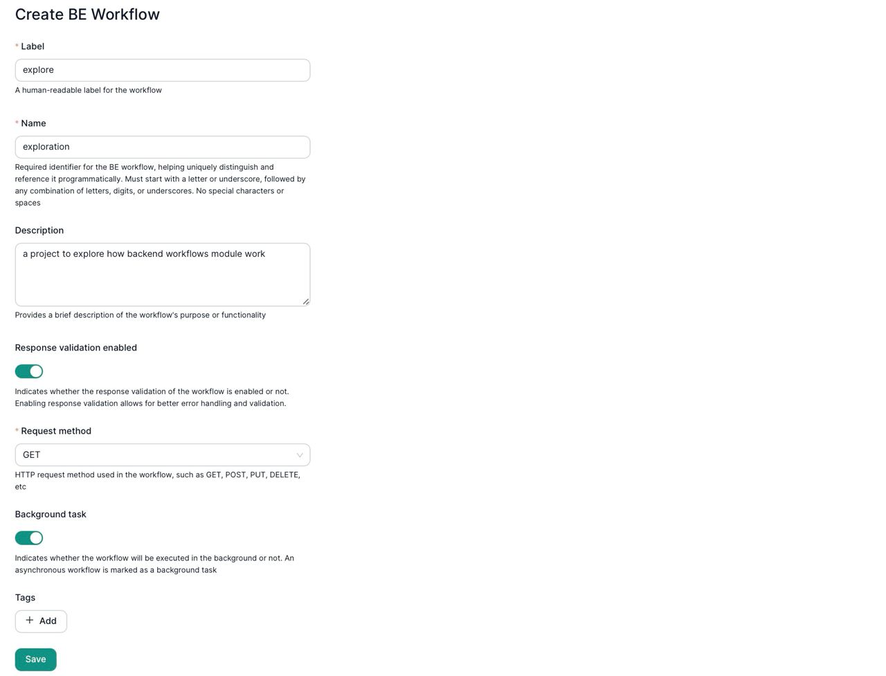 Create workflows