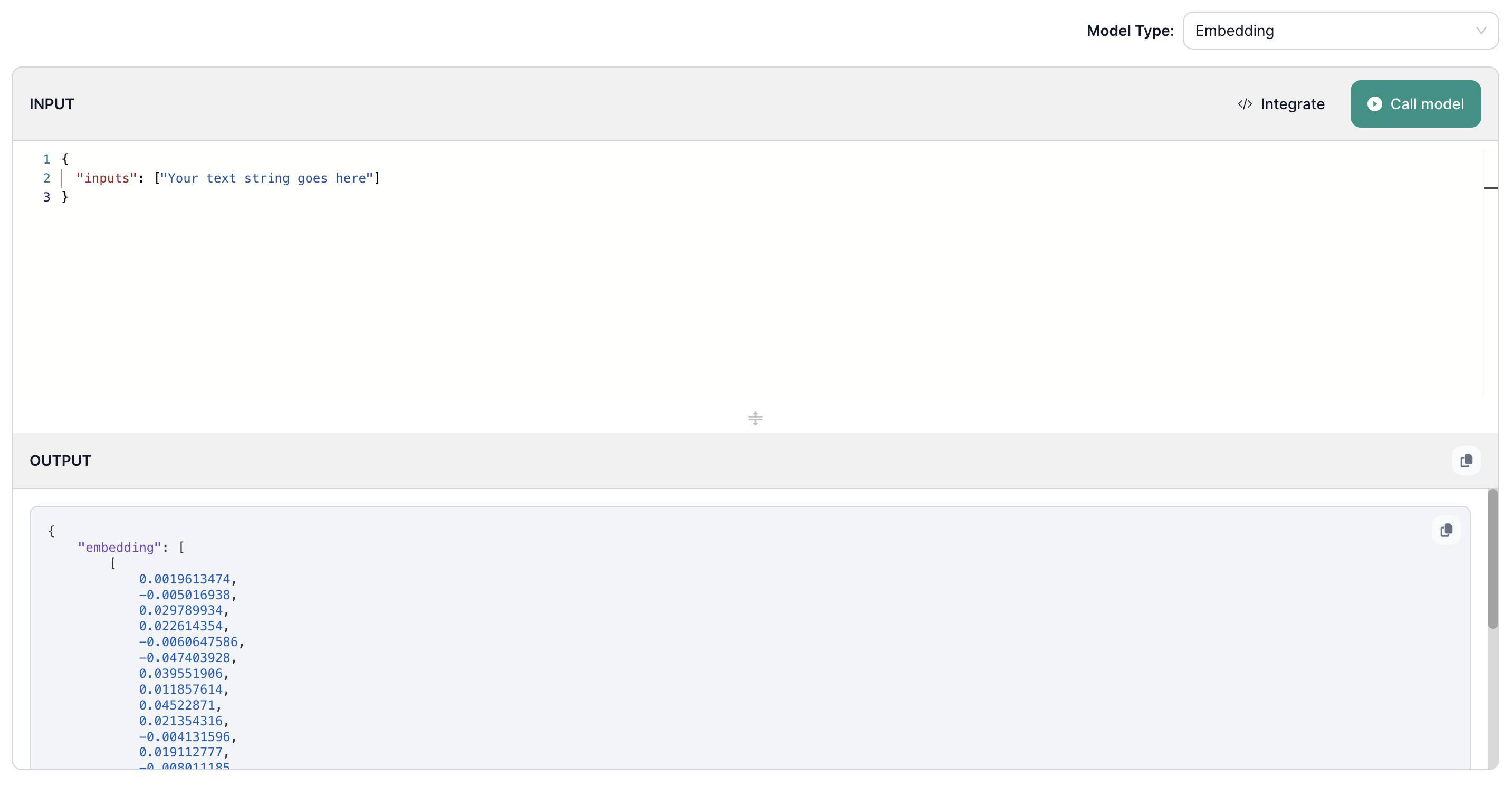 Embedding UI