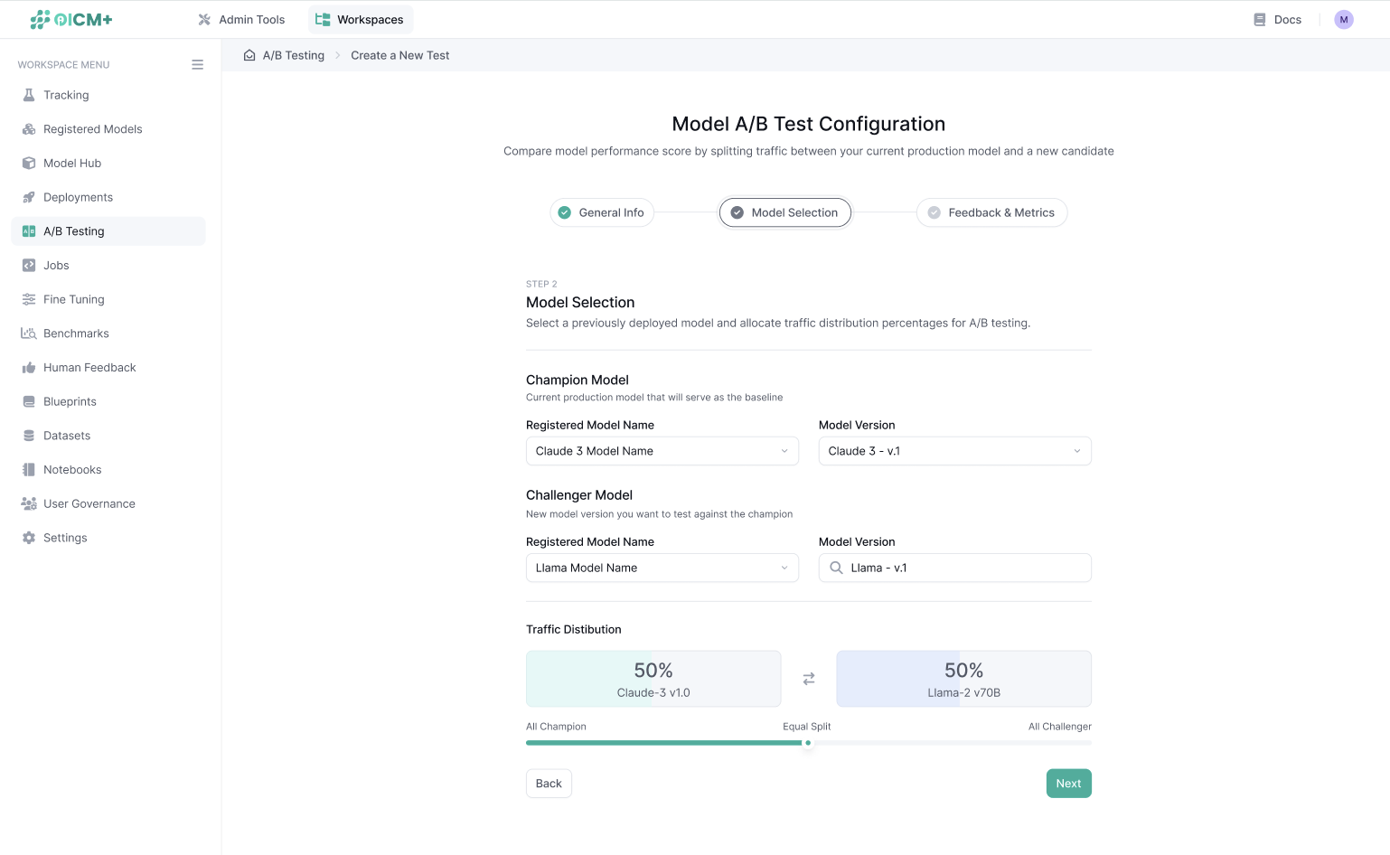 Model AB Test Configuration