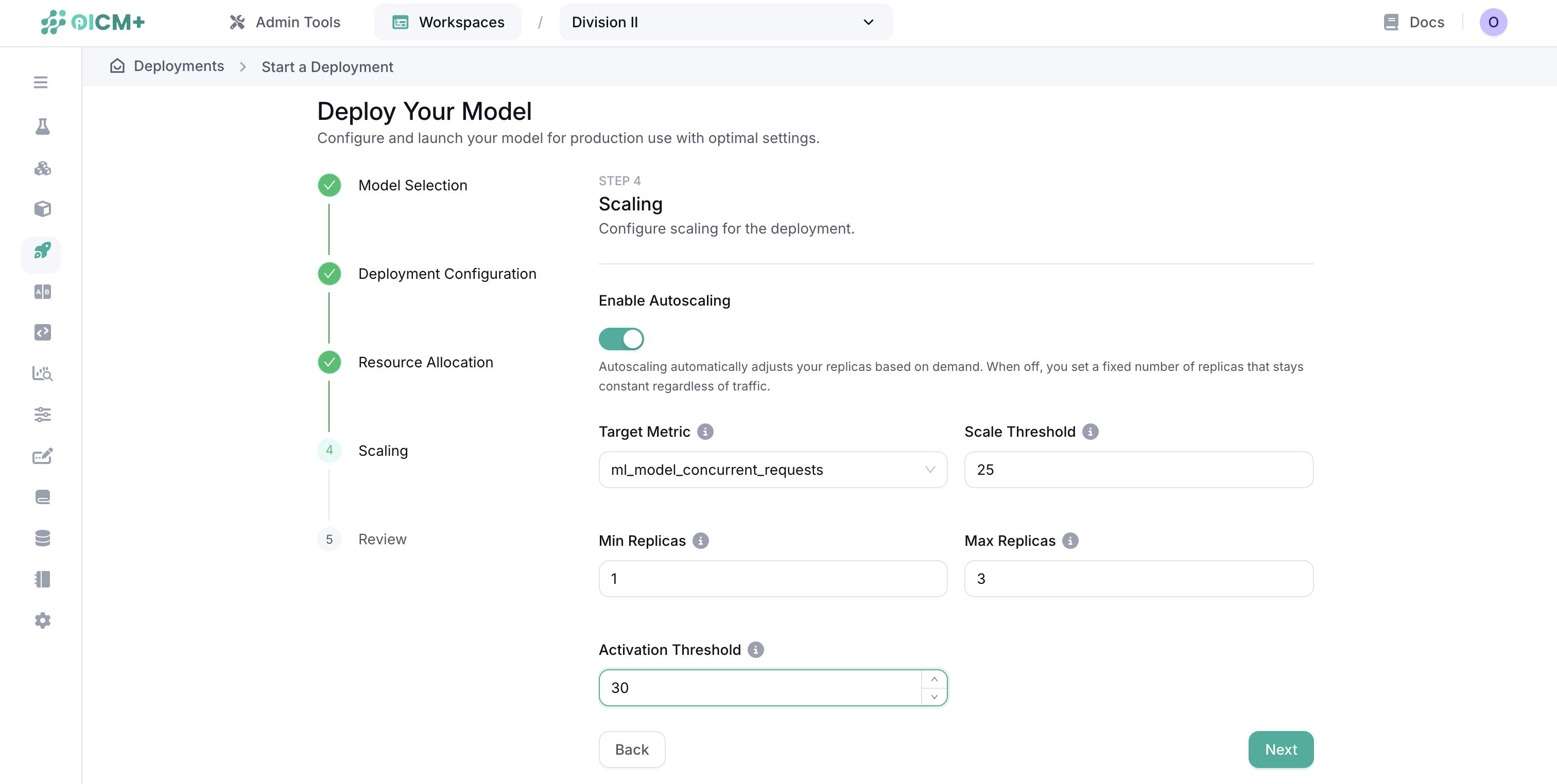 Scaling Configuration