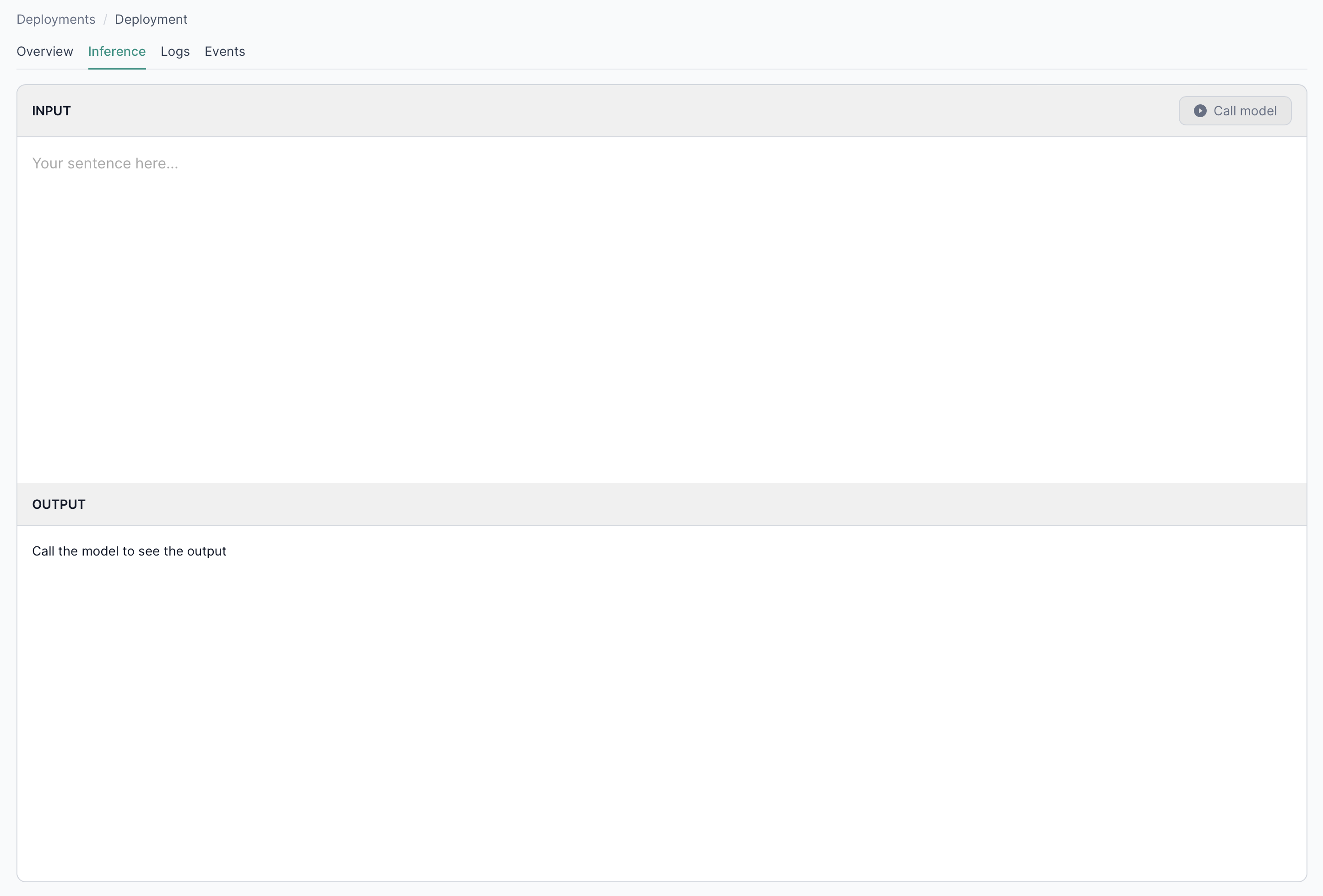 Classical ML Inference UI