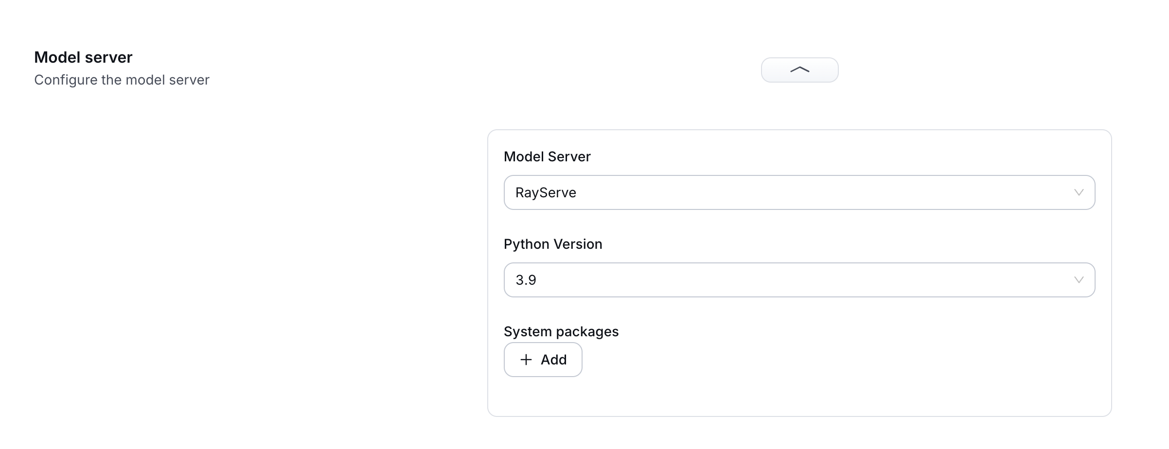 Model Bundles Settings